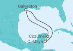 Itinerário do Cruzeiro  México - Royal Caribbean