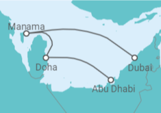 Itinerário do Cruzeiro  De Abu Dhabi a Dubai - Celestyal Cruises