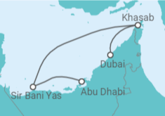 Itinerário do Cruzeiro  De Dubai a Abu Dhabi - Celestyal Cruises