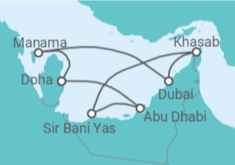 Itinerário do Cruzeiro  Emirados Árabes, Qatar - Celestyal Cruises
