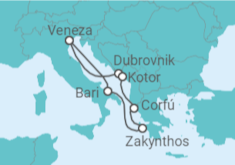 Itinerário do Cruzeiro  Croácia, Montenegro, Grécia, Itália TI - MSC Cruzeiros