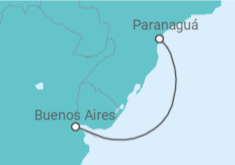 Itinerário do Cruzeiro  De Buenos Aires a Paranaguá - MSC Cruzeiros