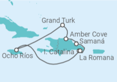 Itinerário do Cruzeiro  Jamaica, Bahamas, República Dominicana - Costa Cruzeiros