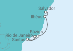 Itinerário do Cruzeiro  De Salvador ao RJ - MSC Cruzeiros