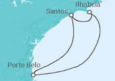 Itinerário do Cruzeiro  Natal em Ilhabela e Portobelo - Costa Cruzeiros