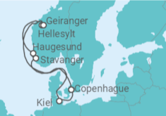 Itinerário do Cruzeiro  Dinamarca, Noruega - Costa Cruzeiros