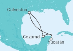 Itinerário do Cruzeiro  México - Disney Cruise Line