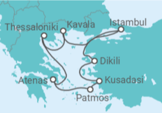 Itinerário do Cruzeiro  Turquia, Grécia - Celestyal Cruises