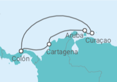 Itinerário do Cruzeiro  Aruba, Curaçao, Panamá - Royal Caribbean