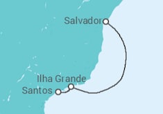 Itinerário do Cruzeiro  De Salvador a Santos - MSC Cruzeiros