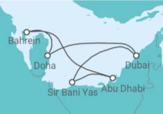 Itinerário do Cruzeiro  Emirados Árabes - MSC Cruzeiros