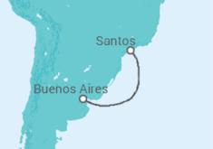 Itinerário do Cruzeiro  De Santos a Buenos Aires - MSC Cruzeiros