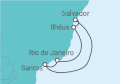 Itinerário do Cruzeiro  Salvador, Ilhéus, RJ TI - MSC Cruzeiros