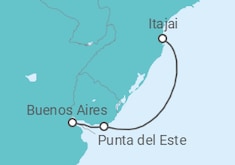 Itinerário do Cruzeiro  De Itajaí a Buenos Aires TI - MSC Cruzeiros