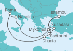 Itinerário do Cruzeiro  Grécia, Turquia, Itália - Celebrity Cruises