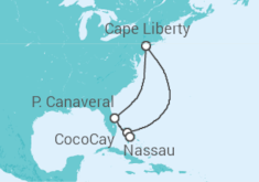 Itinerário do Cruzeiro  Estados Unidos, Bahamas - Royal Caribbean