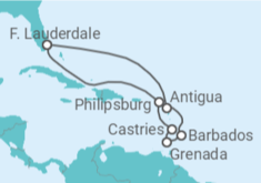 Itinerário do Cruzeiro  Sint Maarten, Santa Lúcia, Barbados, Antígua E Barbuda - Celebrity Cruises