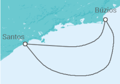 Itinerário do Cruzeiro  Buzios 2025 - MSC Cruzeiros