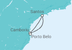 Itinerário do Cruzeiro  Porto Belo, Camboriú 2025 - Costa Cruzeiros