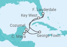 Itinerário do Cruzeiro  Estados Unidos, México, Ilhas Cayman - Celebrity Cruises