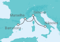 Itinerário do Cruzeiro  França, Itália - MSC Cruzeiros
