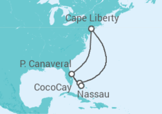 Itinerário do Cruzeiro  Bahamas - Royal Caribbean