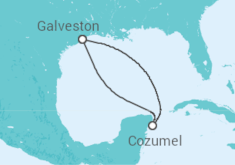 Itinerário do Cruzeiro  México - Royal Caribbean