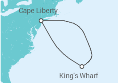 Itinerário do Cruzeiro  Bermudas - Virgin Voyages