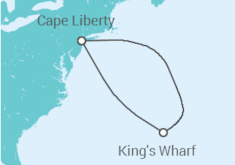 Itinerário do Cruzeiro  Bermudas - Virgin Voyages