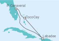Itinerário do Cruzeiro  Estados Unidos - Royal Caribbean