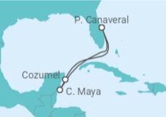 Itinerário do Cruzeiro  México - Royal Caribbean