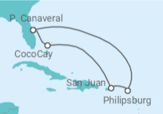 Itinerário do Cruzeiro  Sint Maarten, Porto Rico - Royal Caribbean