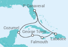 Itinerário do Cruzeiro  Jamaica, Ilhas Cayman, México - Royal Caribbean