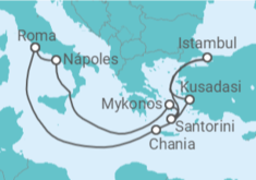 Itinerário do Cruzeiro  Grécia, Turquia, Itália - Celebrity Cruises