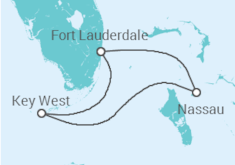 Itinerário do Cruzeiro  Estados Unidos, Bahamas - Royal Caribbean