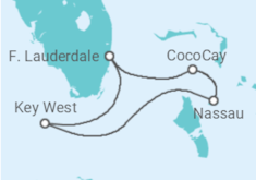 Itinerário do Cruzeiro  Bahamas, Estados Unidos - Royal Caribbean