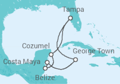 Itinerário do Cruzeiro  México, Belize, Ilhas Cayman - Royal Caribbean