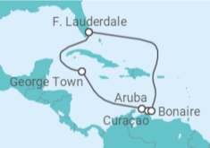 Itinerário do Cruzeiro  Ilhas Cayman, Aruba, Curaçao, Bonaire, San Eustaquio y Saba - Celebrity Cruises