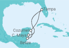 Itinerário do Cruzeiro  México, Belize - Royal Caribbean