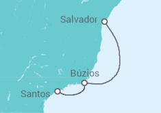 Itinerário do Cruzeiro  Brasil - MSC Cruzeiros