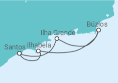 Itinerário do Cruzeiro  Brasil - MSC Cruzeiros