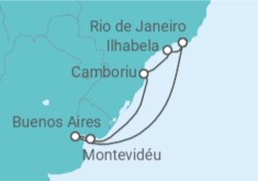 Itinerário do Cruzeiro  Argentina, Uruguai, Brasil - Costa Cruzeiros