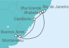 Itinerário do Cruzeiro  Brasil, Argentina, Uruguai - Costa Cruzeiros