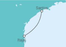 Itinerário do Cruzeiro  Brasil - Costa Cruzeiros