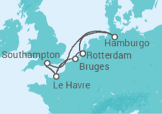 Itinerário do Cruzeiro  Bélgica, Holanda, Alemanha, Reino Unido - MSC Cruzeiros