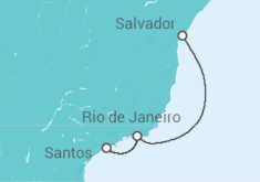 Itinerário do Cruzeiro  Brasil - MSC Cruzeiros