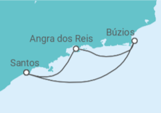 Itinerário do Cruzeiro  Brasil - MSC Cruzeiros