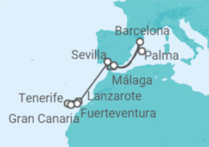 Itinerário do Cruzeiro  Ilhas Canárias (Espanha) - Costa Cruzeiros