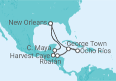 Itinerário do Cruzeiro  Honduras, Ilhas Cayman, Jamaica - NCL Norwegian Cruise Line