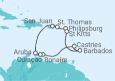 Itinerário do Cruzeiro  Caribe - NCL Norwegian Cruise Line